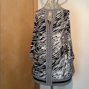BCBGMaxAzria black and White multicolored Dress